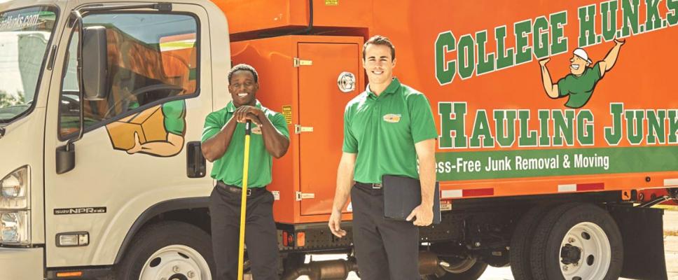 College Hunks In Front of Their Truck